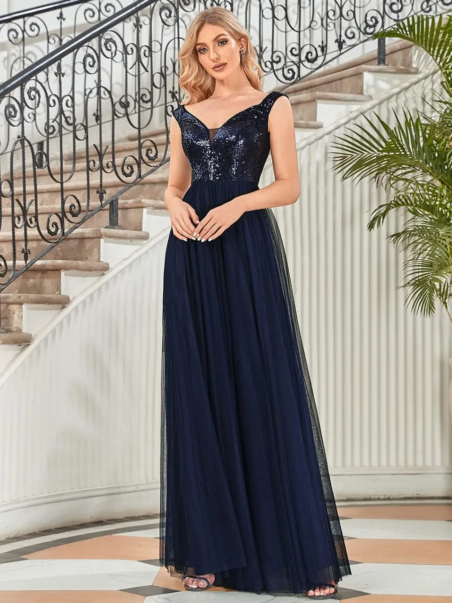 Beautiful Sequin and Mesh Gown