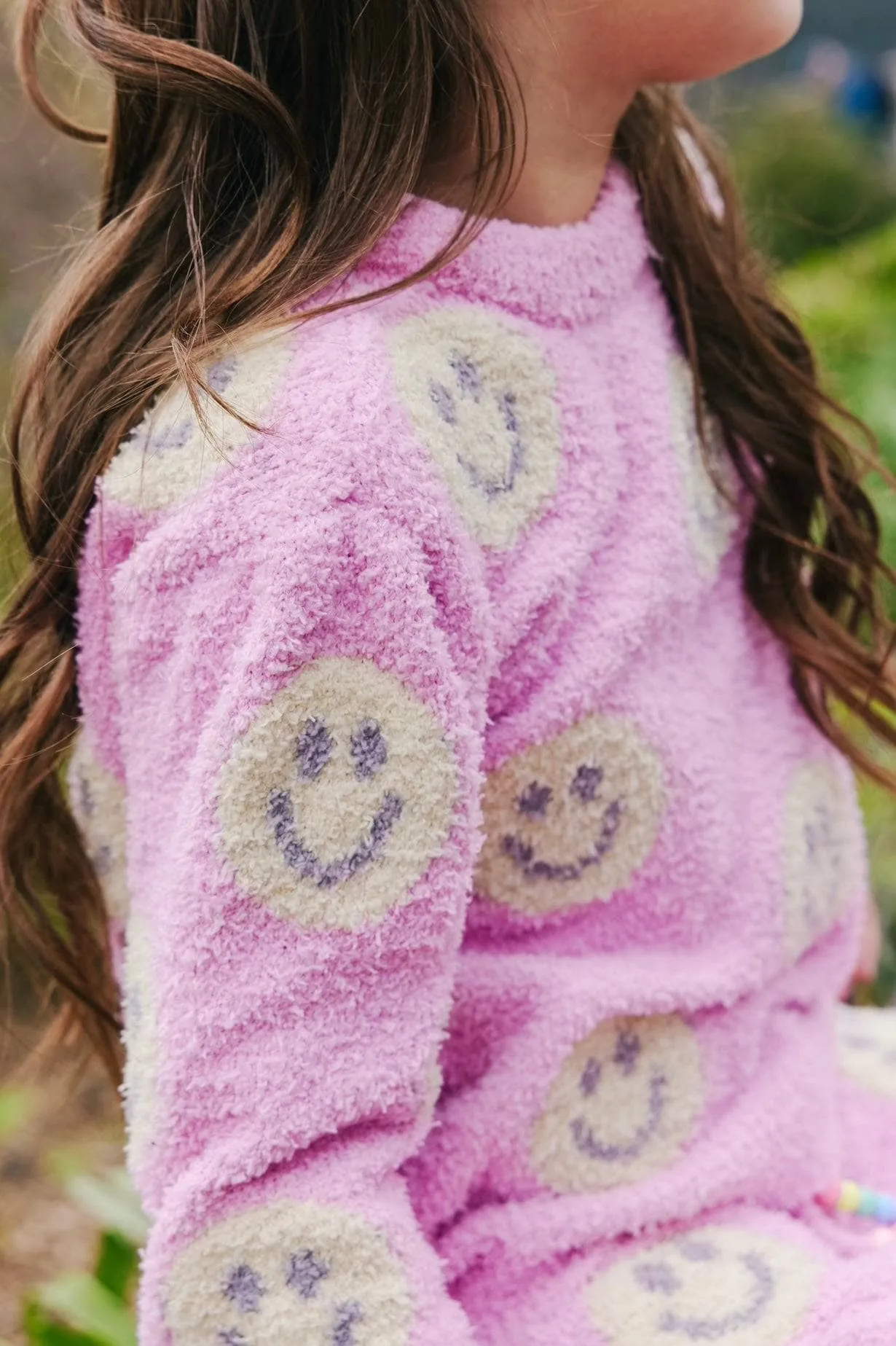 Pinky Fuzzy Smiley Emoji  Set